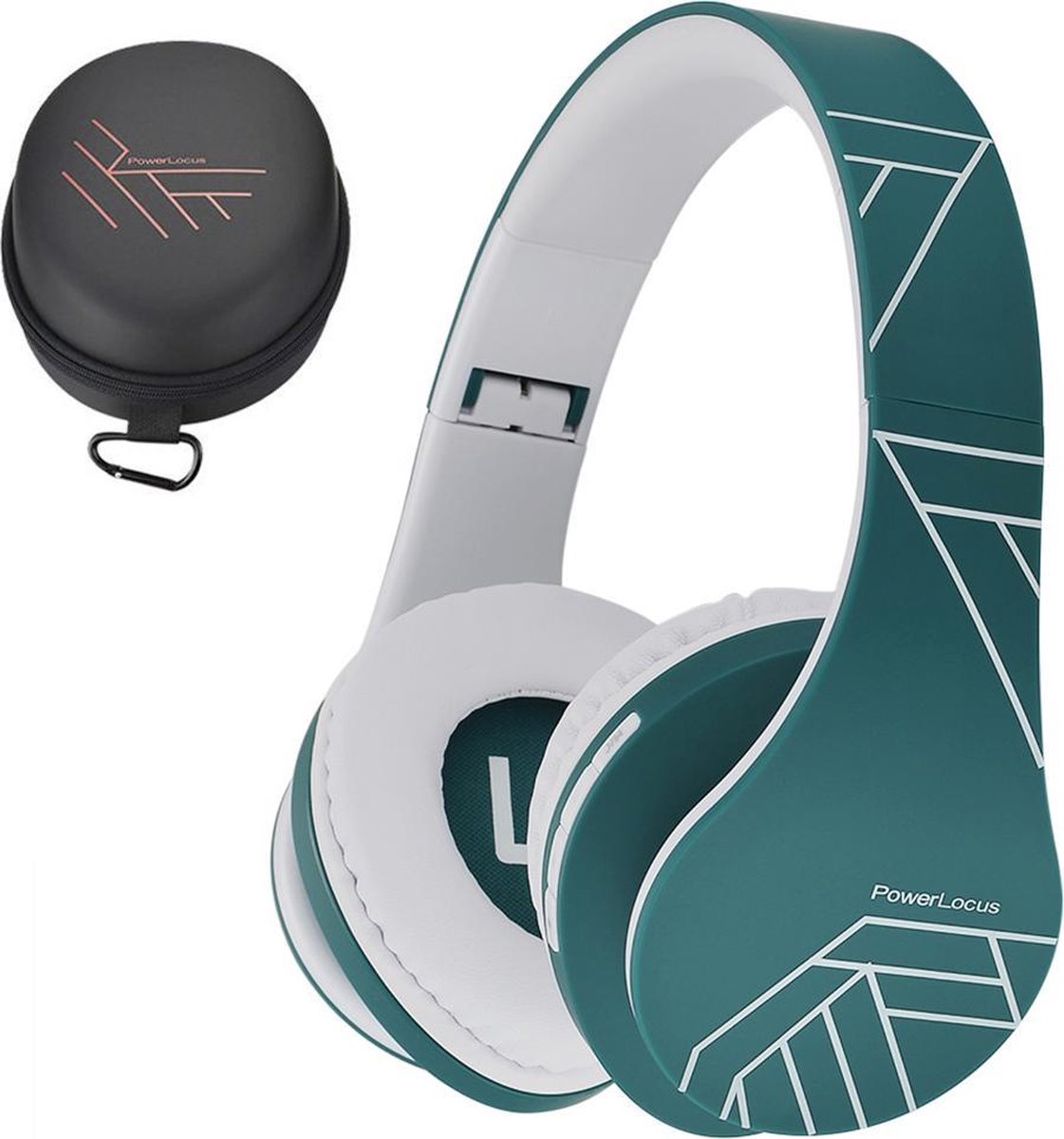 PowerLocus P2 draadloze Over-Ear Koptelefoon Inklapbaar - Bluetooth Hoofdtelefoon - Met microfoon – Blauw