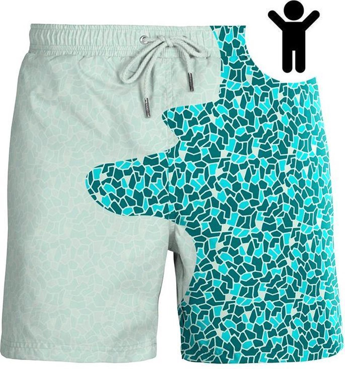 Kids | Mosaic | Emerald | Kleurveranderende zwembroek