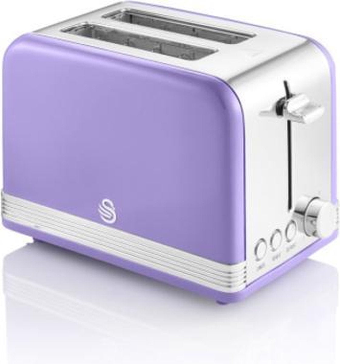 Swan Retro Broodrooster – 2 Sleuven – Paars