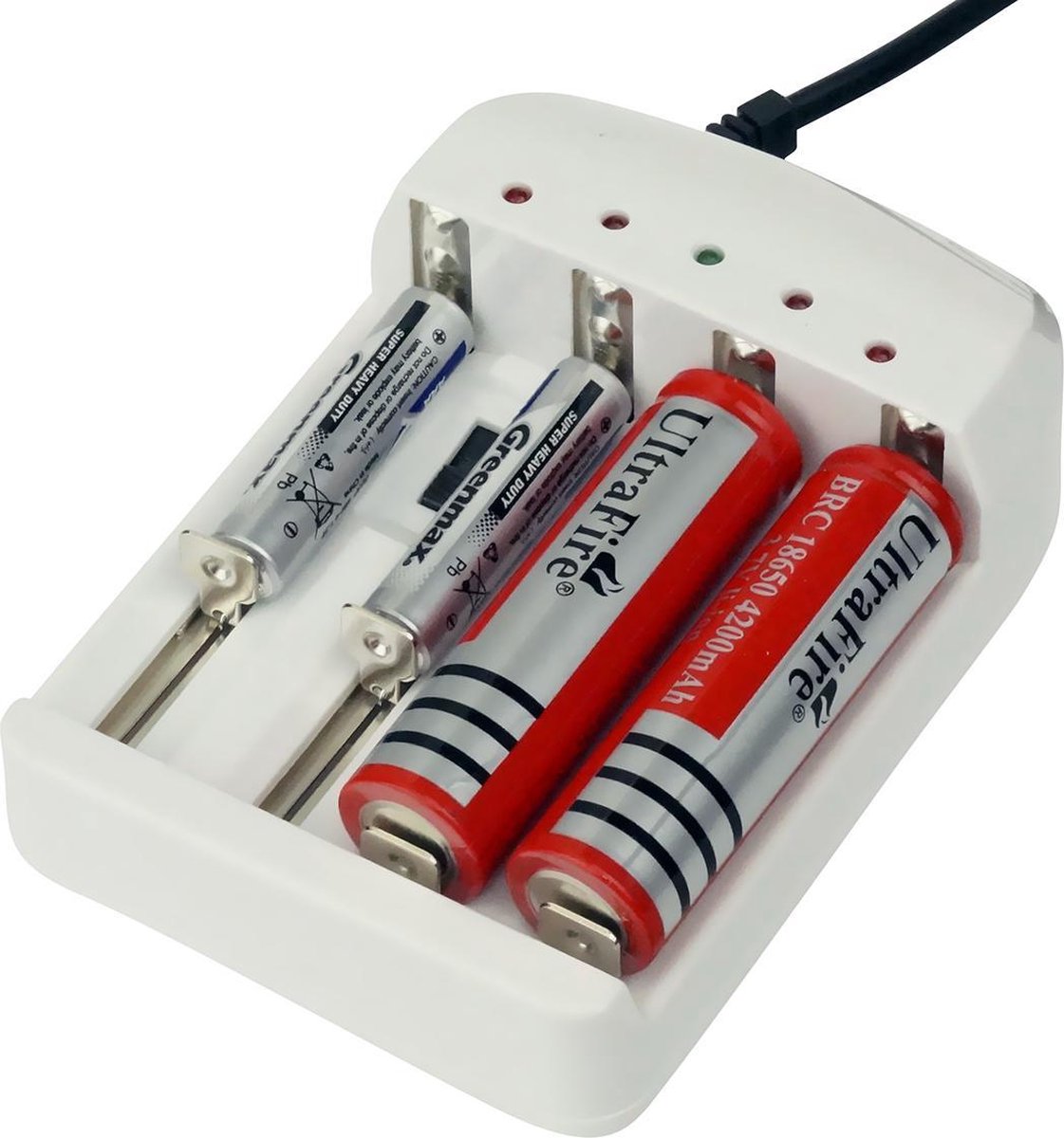 QY Batterijoplader Universeel lader voor AA AAA 18650 C D - 1.2 tot 4.2 V