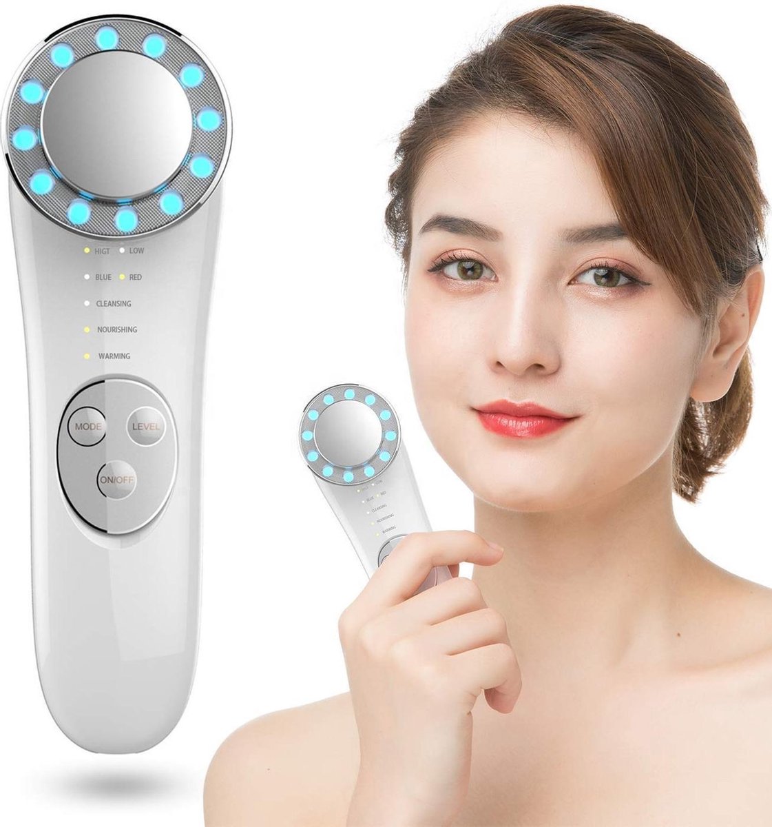 Slimming machine - Gezichtsmassage - Portable 7 in 1 Face Lifting Machine  - Huidverjongeringsapparaat - Massage - Afvallen & Afslanken - Huidcrème Absorptie - Hygiëne - USB Oplaadbaar