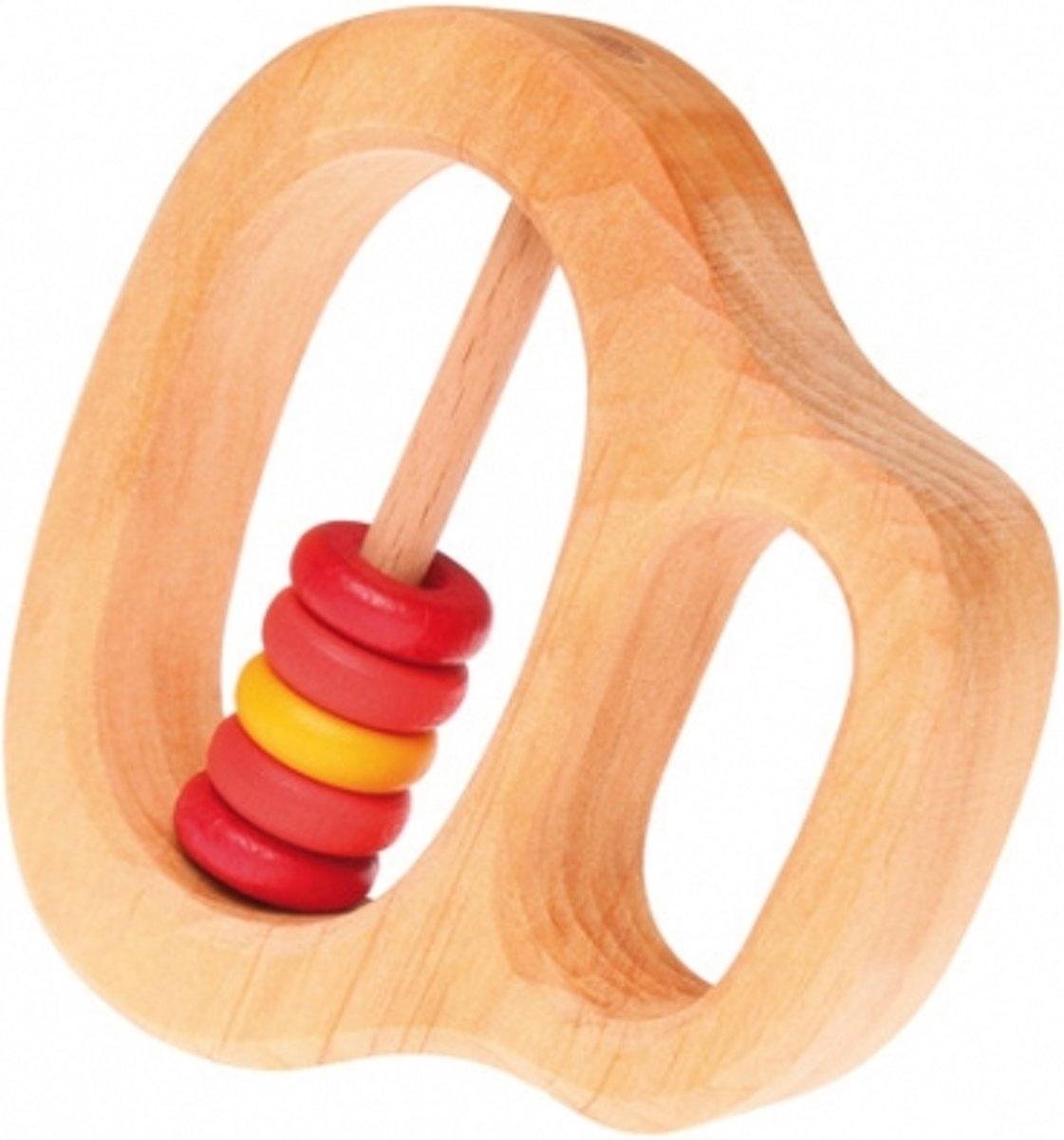 Grimm's houten rammelaar met rode ringen 8130