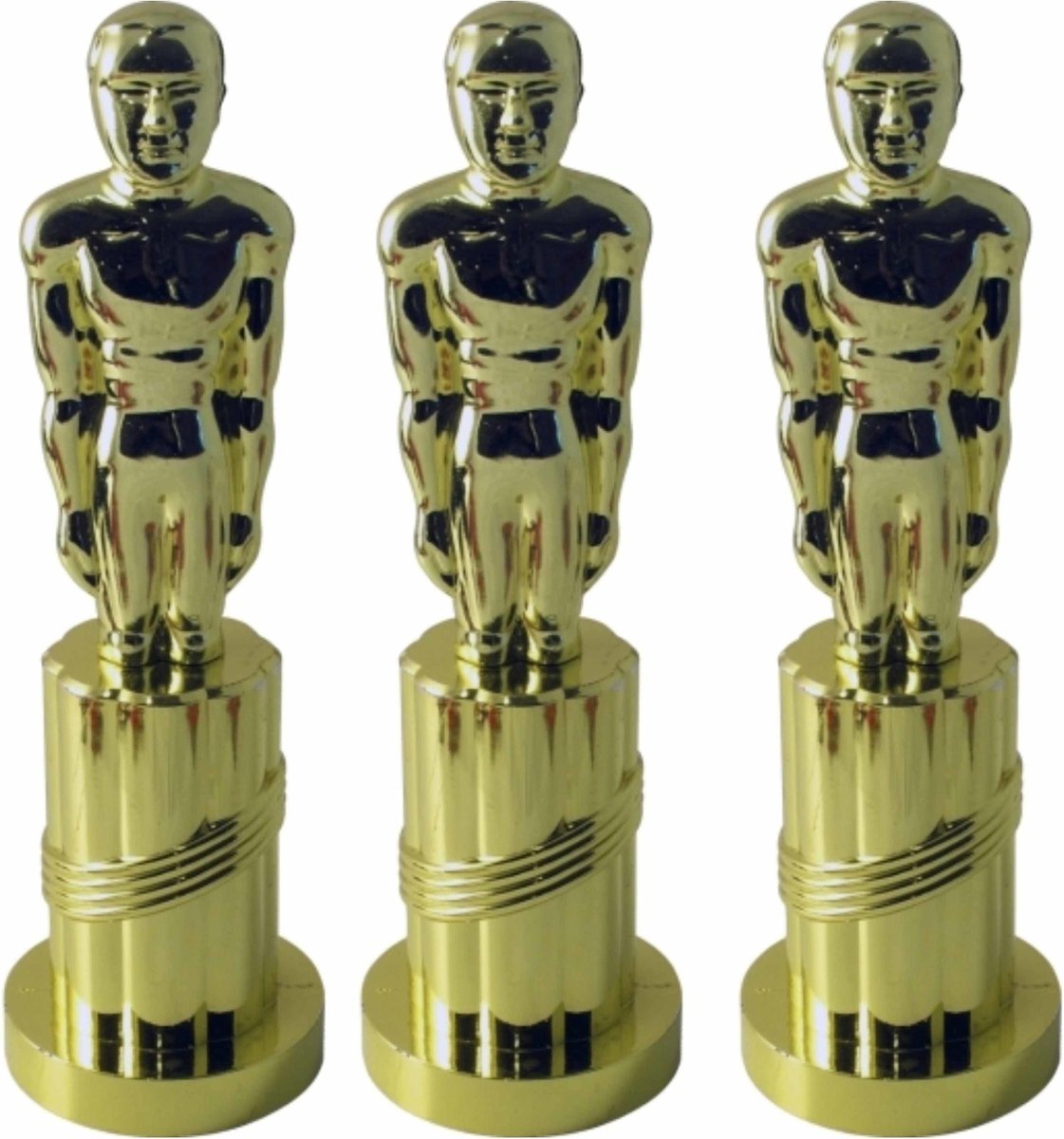10 plastic beeldjes goud