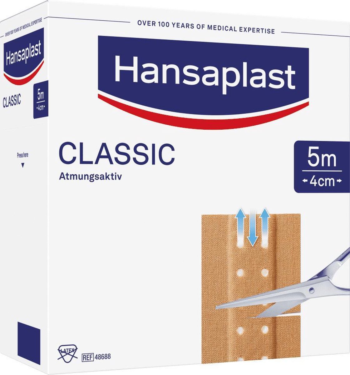 Hansaplast Pleister rol Classic 5 m x 6 cm