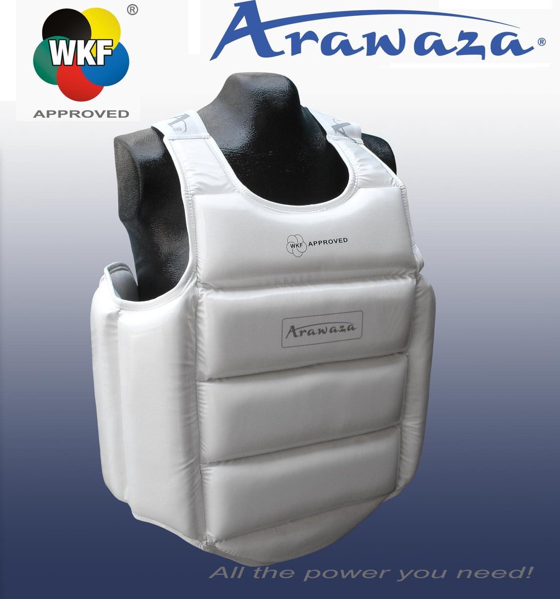 Bodyprotector voor karate Arawaza | U14 WKF | wit - Product Kleur: Wit / Product Maat: L