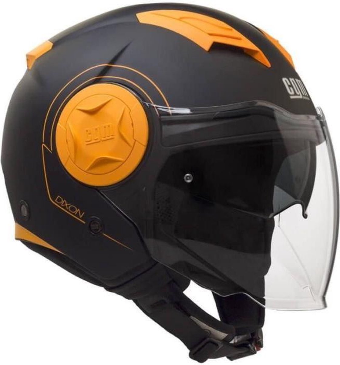 CGM jethelm 129S Dixon - heren - zwart en oranje