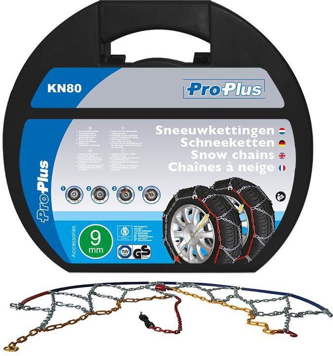 Proplus Sneeuwkettingen 9mm KN80 2 Stuks