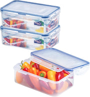 Lock&Lock Vershoudbakjes | Bewaardozen voedsel | Meal prep bakjes -  Set van 3 Stuks - 1 liter - Transparant
