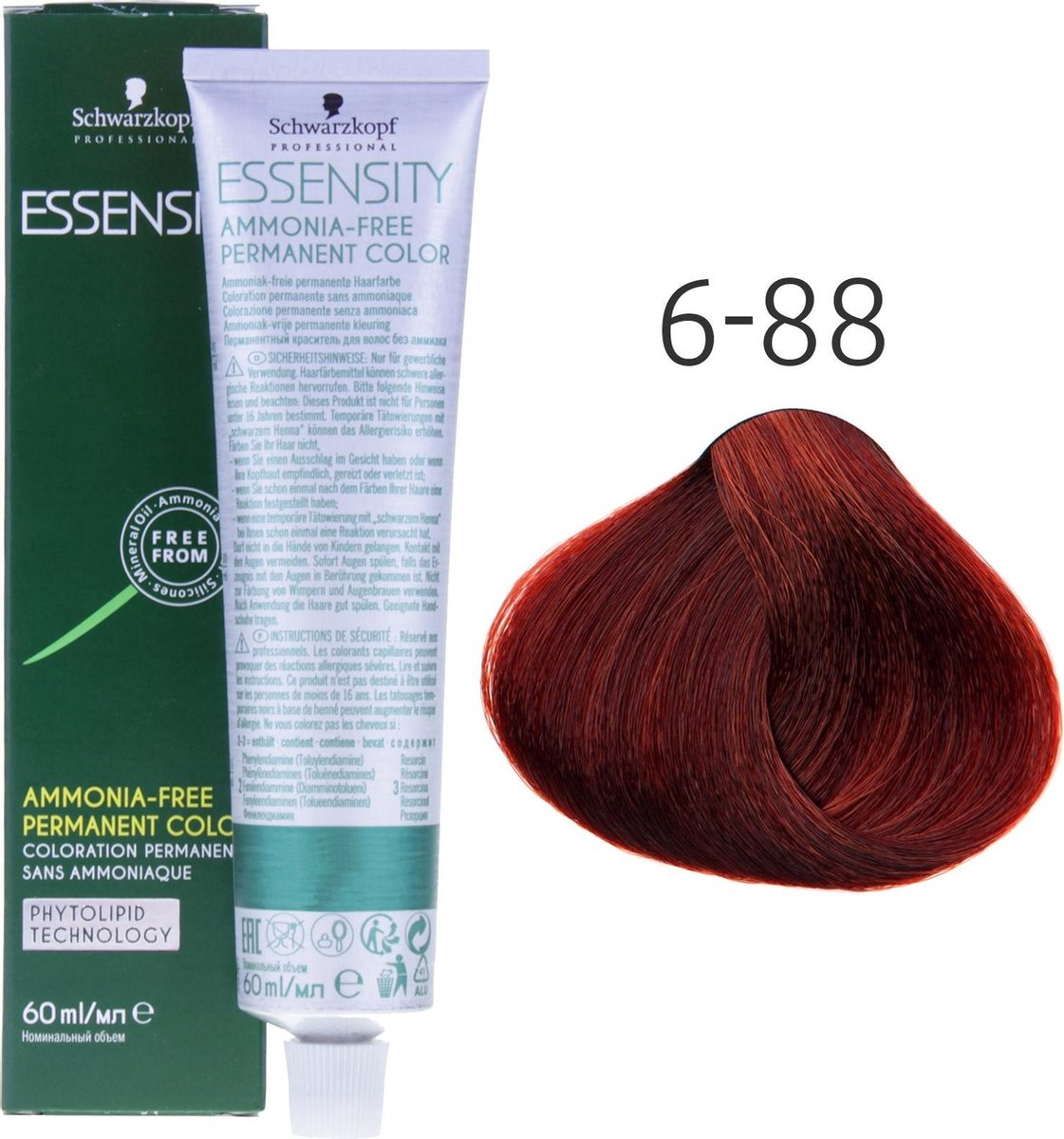 Schwarzkopf - Essensity - Color - 6-88 Donkerblond Rood Extra - 60 ml
