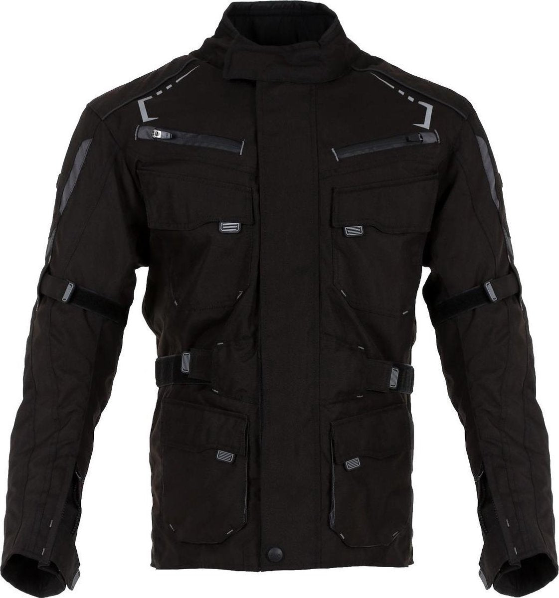 CLAW Vince Waterdicht Tour Motor Jas - Textiel Waterdichte Motorjas Heren - Zwart - Maat XXL