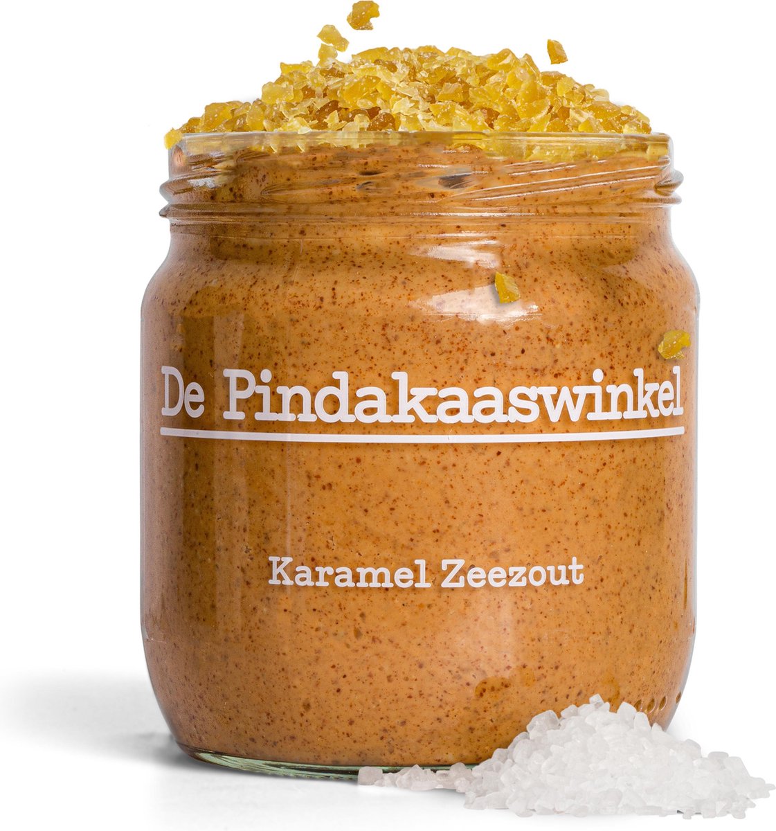 Pindakaas Karamel Zeezout van De Pindakaaswinkel 2 potten