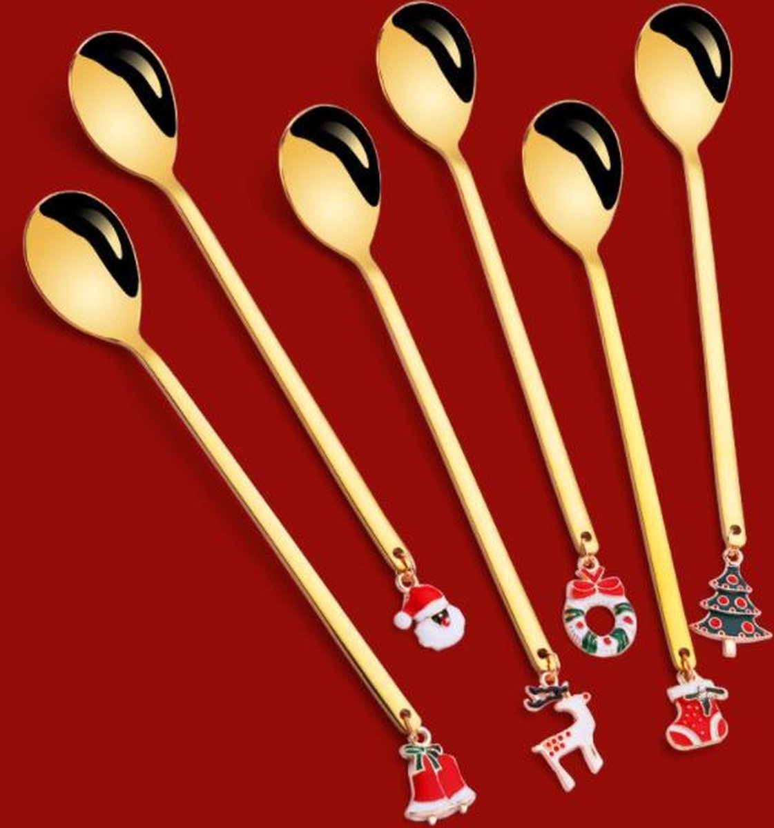 Kerst lepel set (goud) | Feestdagen