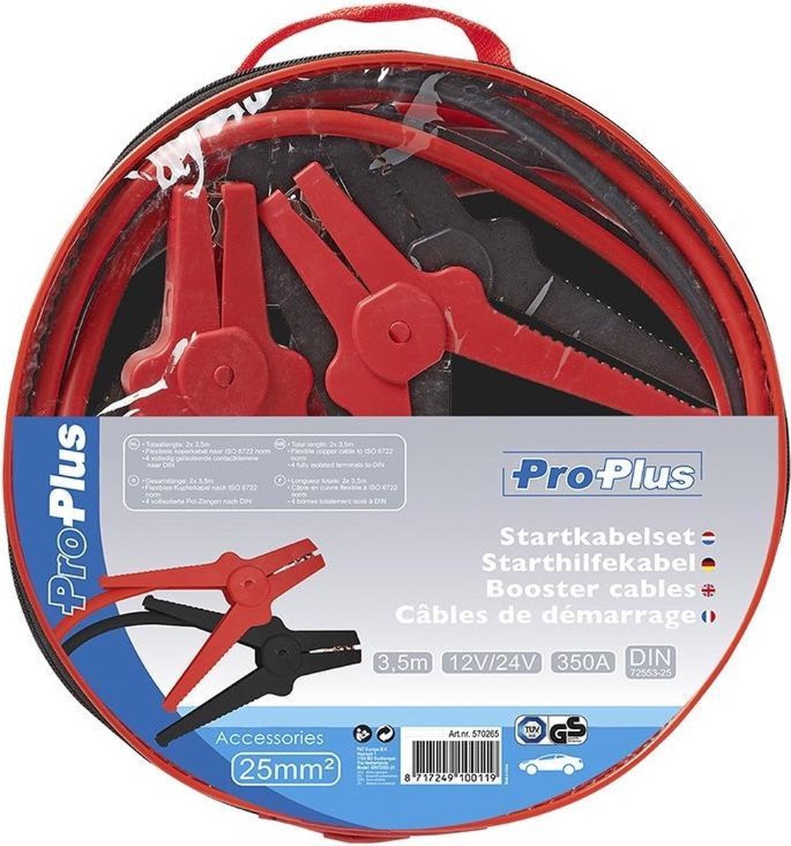 Startkabel set 350 Ampere - 25mm2 - 3