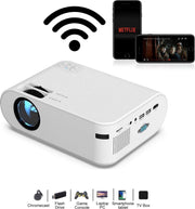Mini beamer - Mini projector - Beamer - 4000 Lumen - HD 1280 x 720P - Input tot Full HD - Streamen vanaf je telefoon - Gratis luxe statief - Mini beamer projector - Mini beamer smartphone