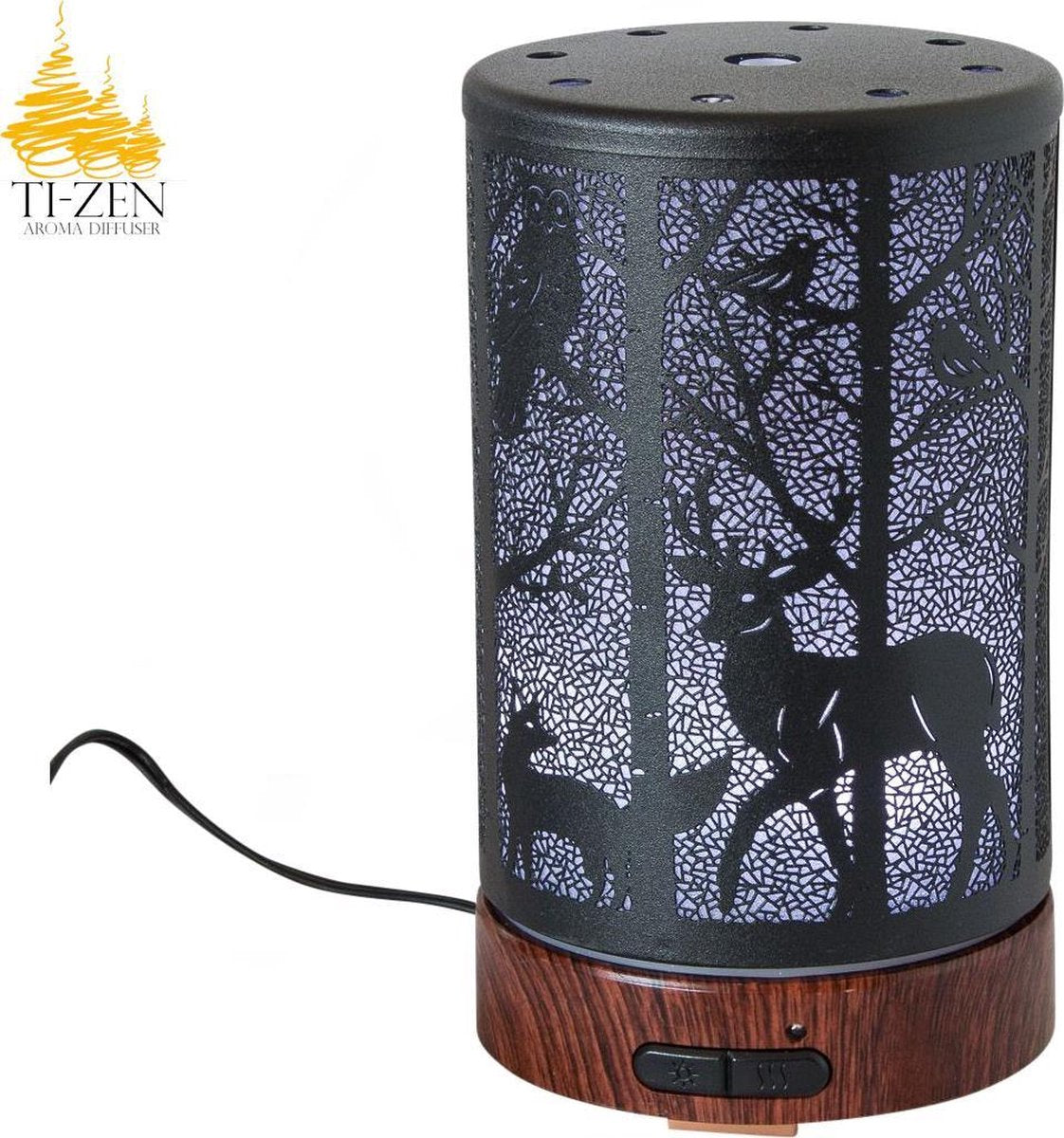 Aroma Diffuser 2021 "Winter Deer" LED diffuser en sfeerverlichting met adapter.