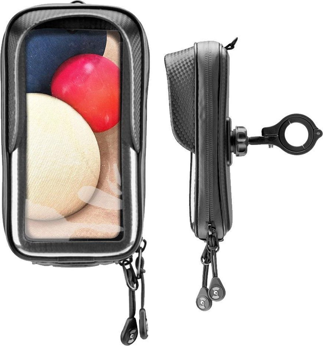 Interphone - Samsung Galaxy A02s Unicase Telefoonhouder Fiets en Motor Stuur Zwart