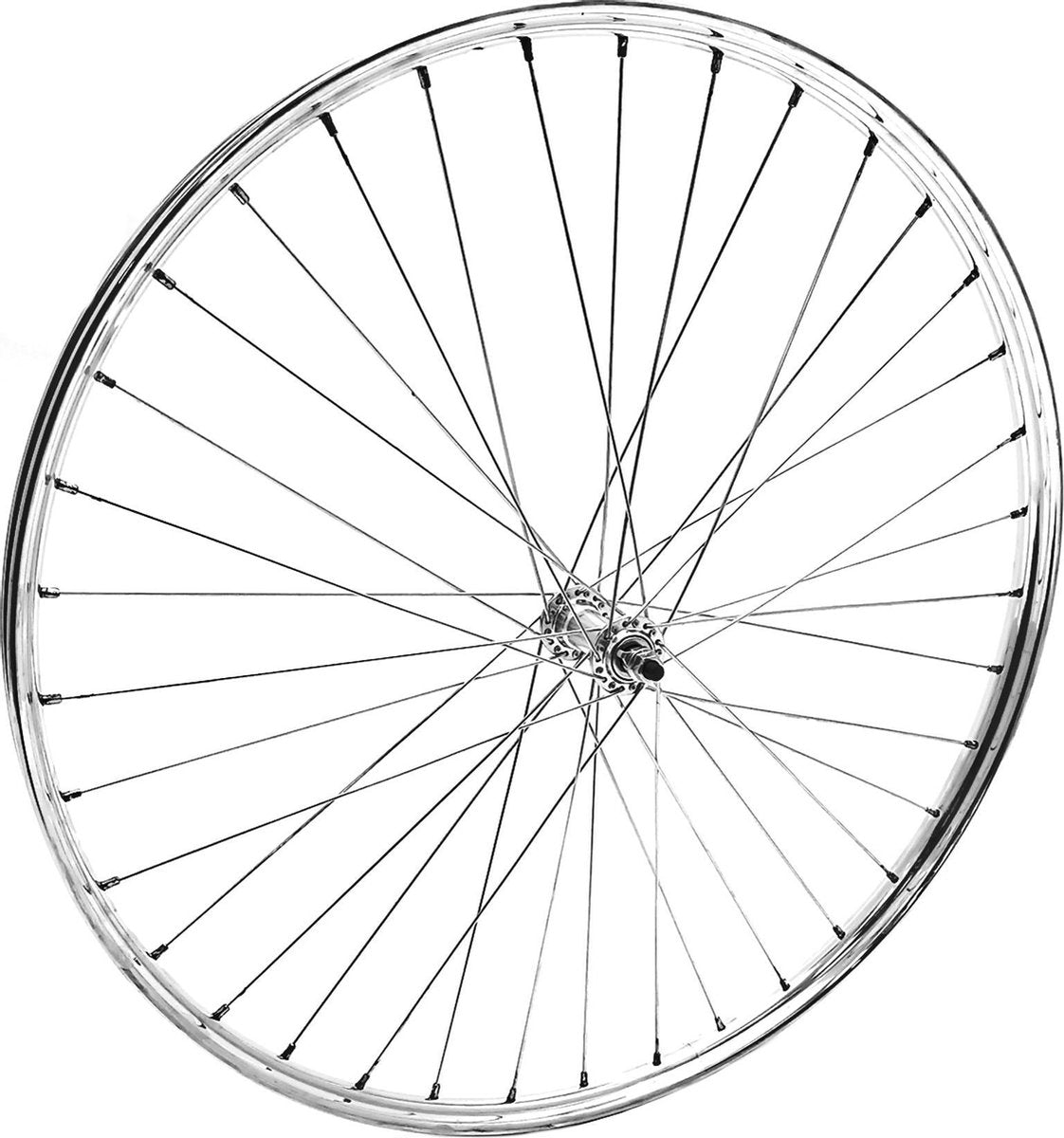 Voorwiel 28x1 1/2 Aluminum high polish