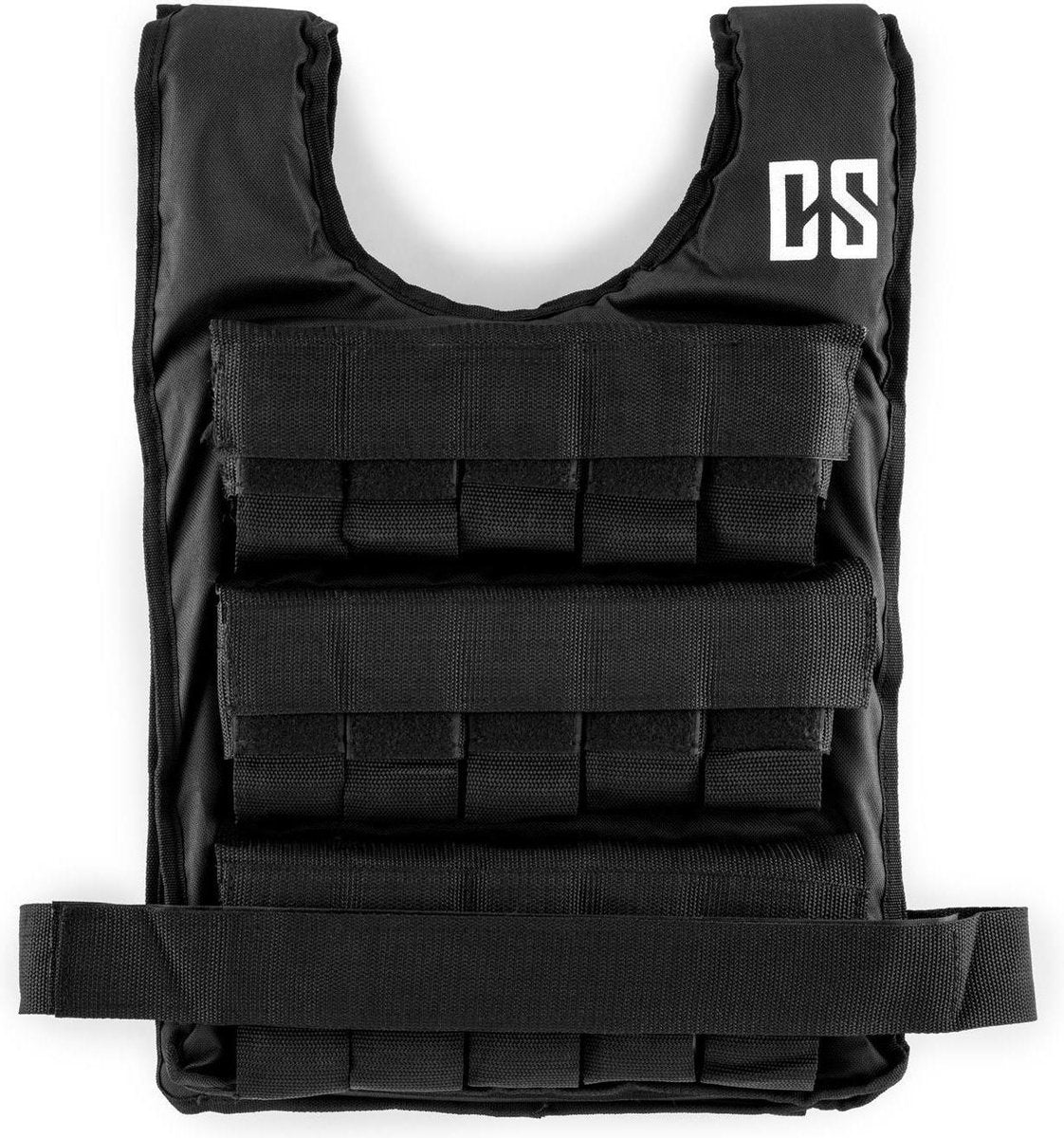 CAPITAL SPORTS Monstervest gewichtsvest - weight vest - metalen gewichten - zachte pads rondom voor een groot draagcomfort - zwart