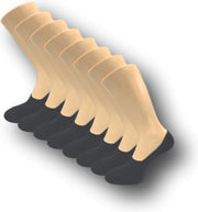 8 paar Basic footies - Katoen - Zwart - Maat 35-38