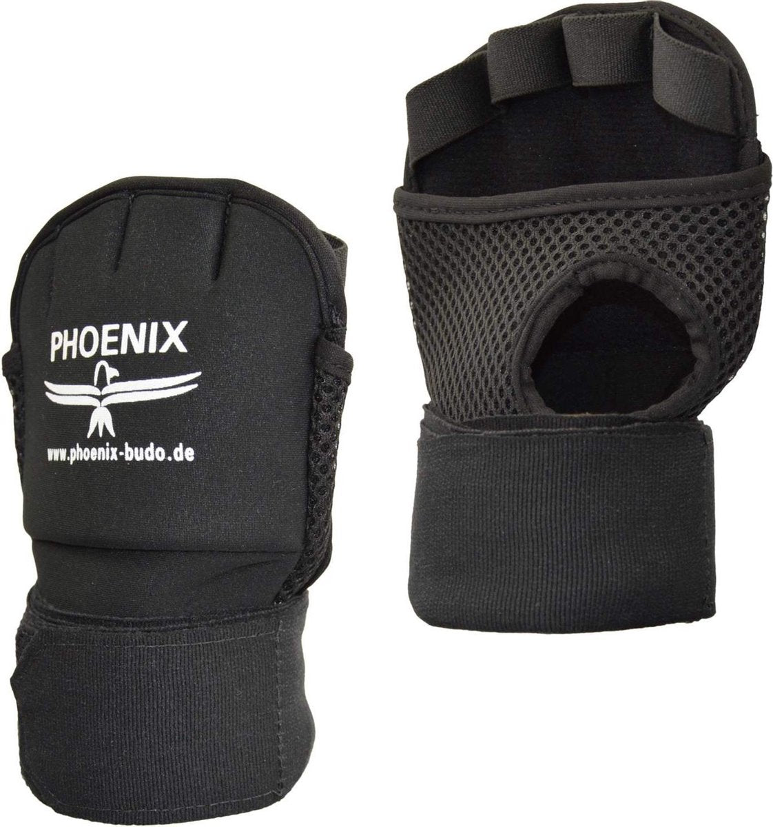 Phoenix binnenhandschoenen zwart/wit