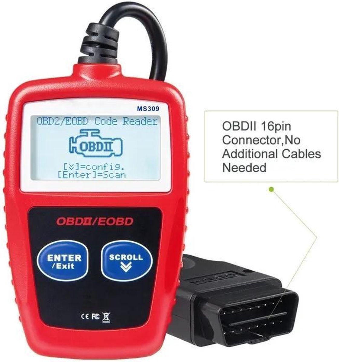 OBD2 II EOBD Car MS309 Diagnostic Code Reader Live - OBD scanner - Auto computer uitlezen
