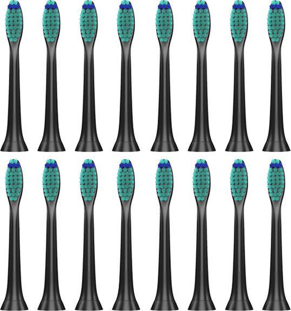 Opzetborstels - 16 stuks  - Geschikt voor Philips Sonicare - Zwart