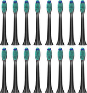 Opzetborstels - 16 stuks  - Geschikt voor Philips Sonicare - Zwart