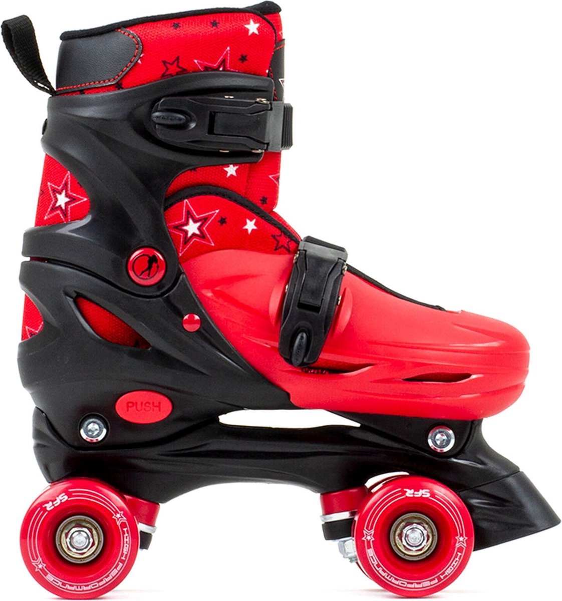 SFR Rolschaatsen - Maat 33-37Kinderen en volwassenen - rood/zwart
