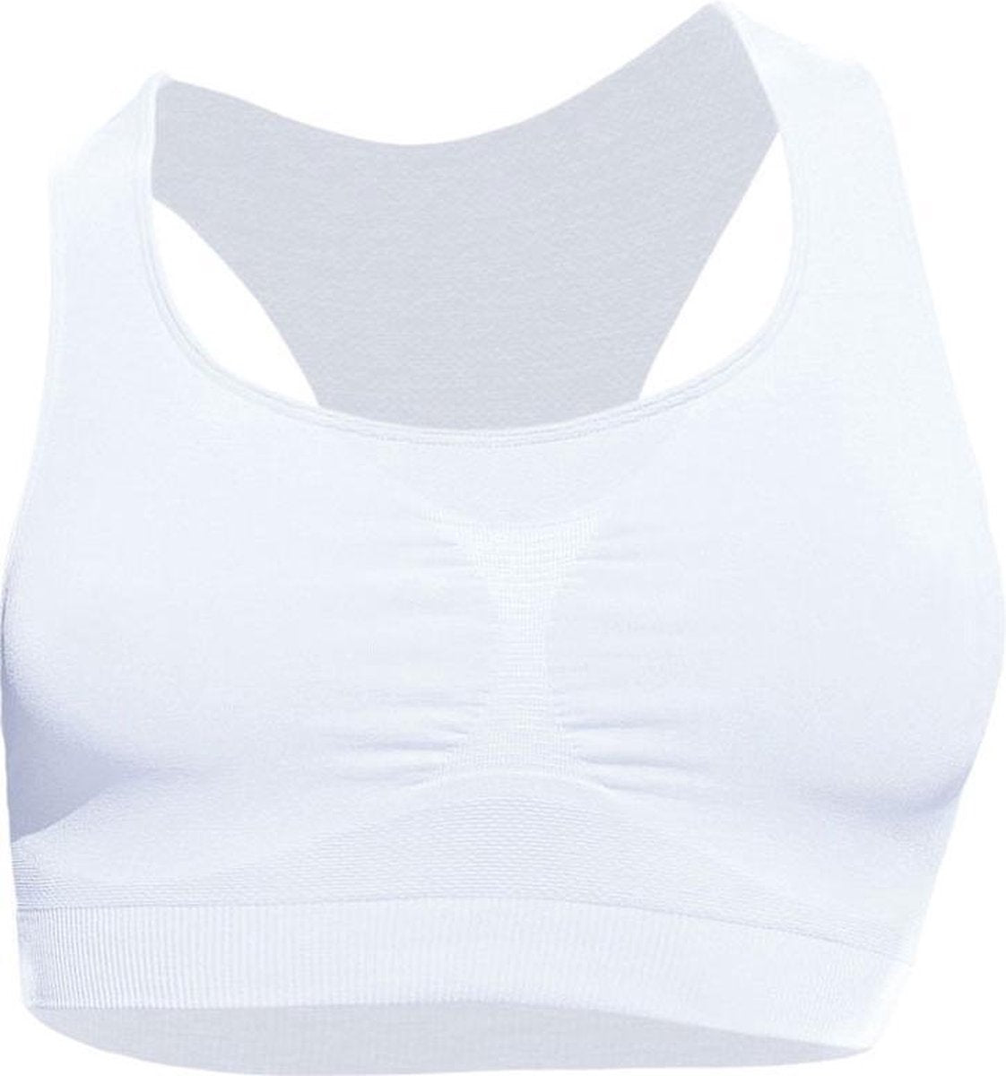 Iron-ic Sportbeha Dubbellaags Dames Polyamide/polyester Wit Mt S/m