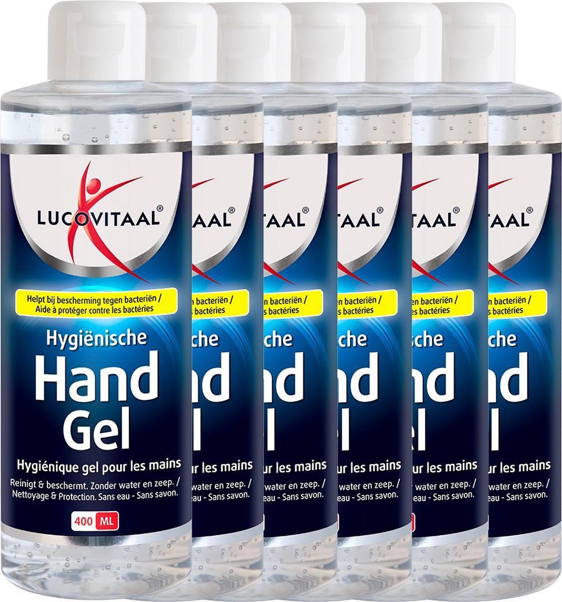 6 x Lucovitaal Handgel 400 ml - bescherming tegen bacteriën