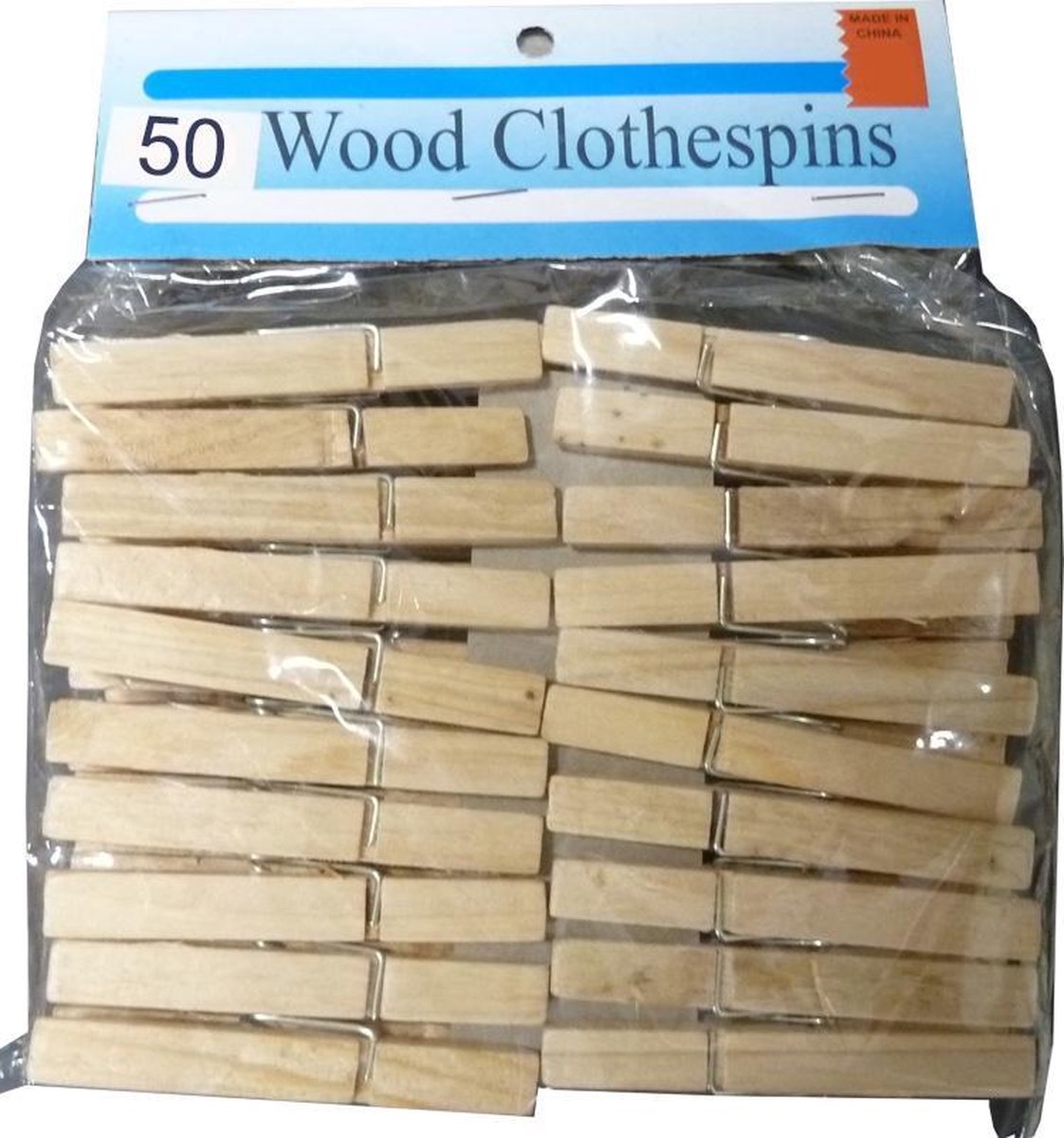 Wasknijpers hout pak a 50 stuks