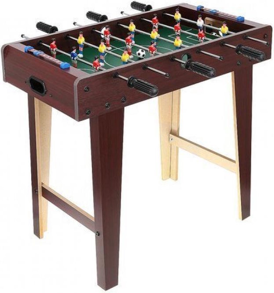 Tafelvoetbaltafel - Voetbaltafel - 18 spelers -5 ballen - XL voor kinderen 62 cm. hoog - Voetbalspel
