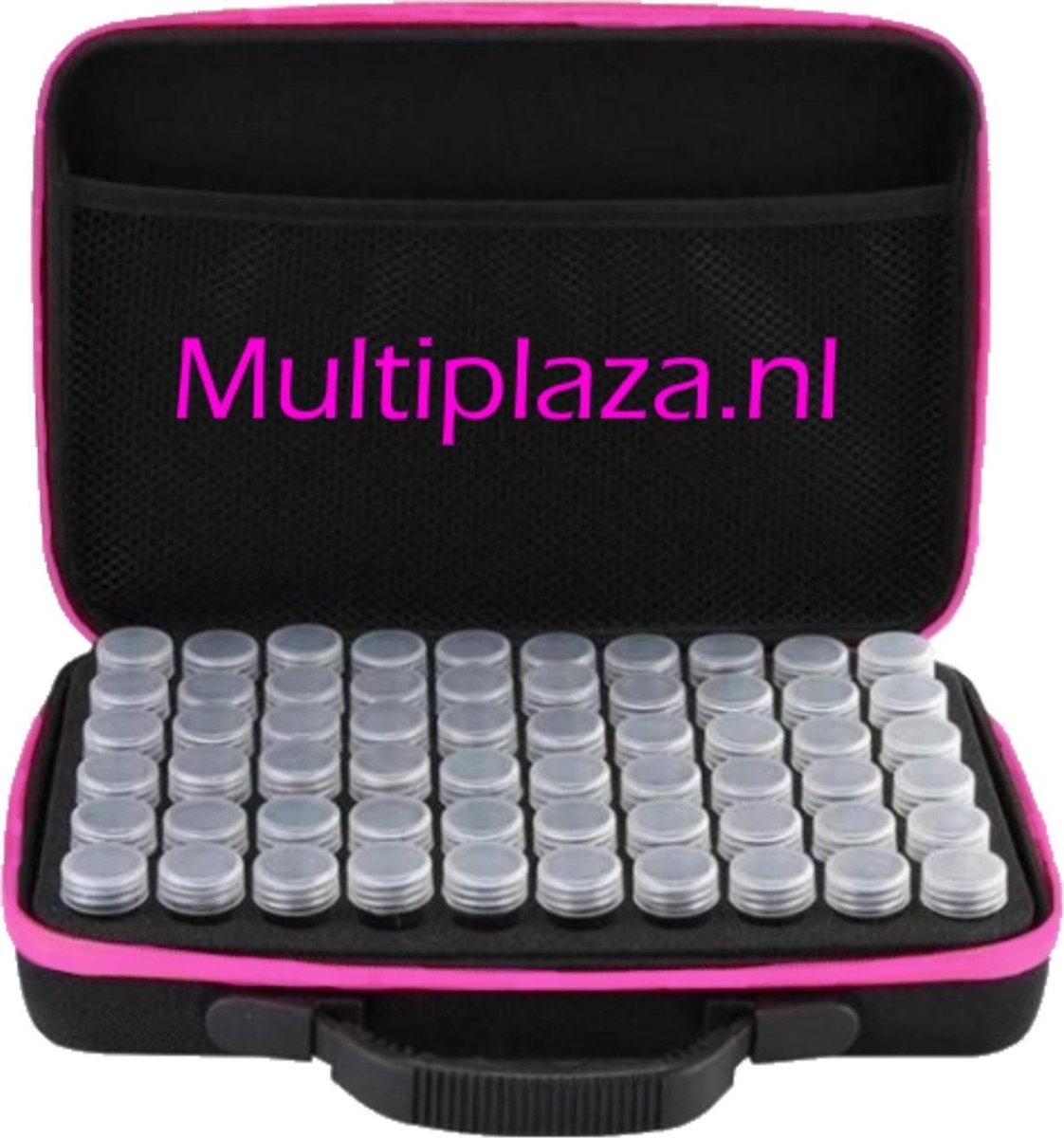 ● Luxe SORTEERKOFFER ●"Multiplaza" met ● 60 potjes ● ROZE - diamond painting - opbergkoffer - hobby