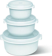 Emsa MICRO FAMILY magnetronschaal - set van 3 stuks - 0.5/1.0/1.5 L - Wit
