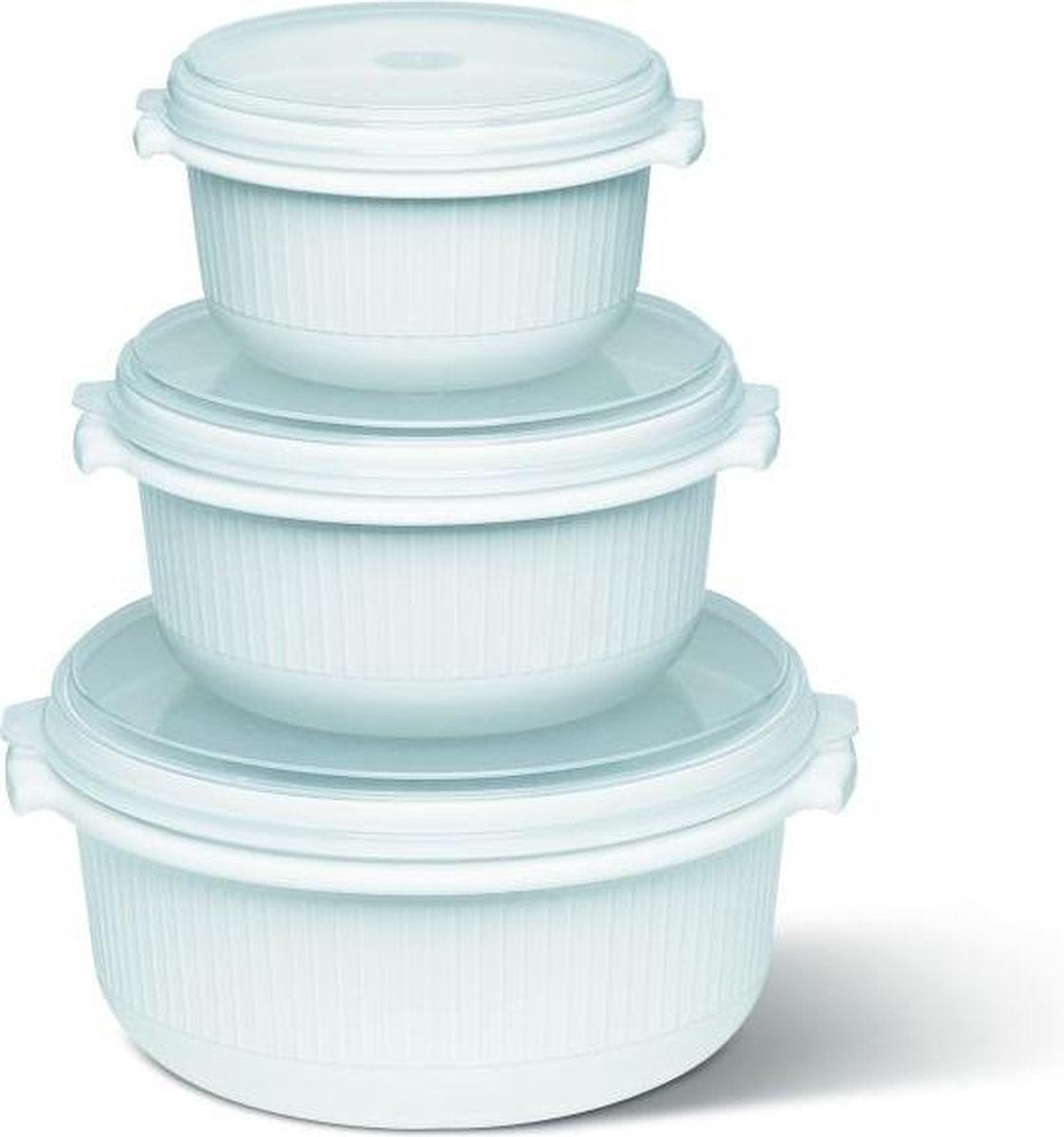 Emsa MICRO FAMILY magnetronschaal - set van 3 stuks - 0.5/1.0/1.5 L - Wit