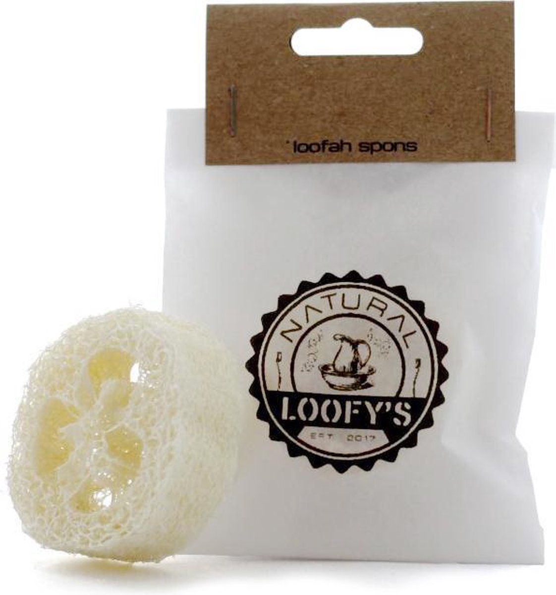 Loofy’s - Bio Loofah Reinigingsspons | Exfoliërend | voor de Normale Huid |100% Plasticvrij & Vegan - Loofys