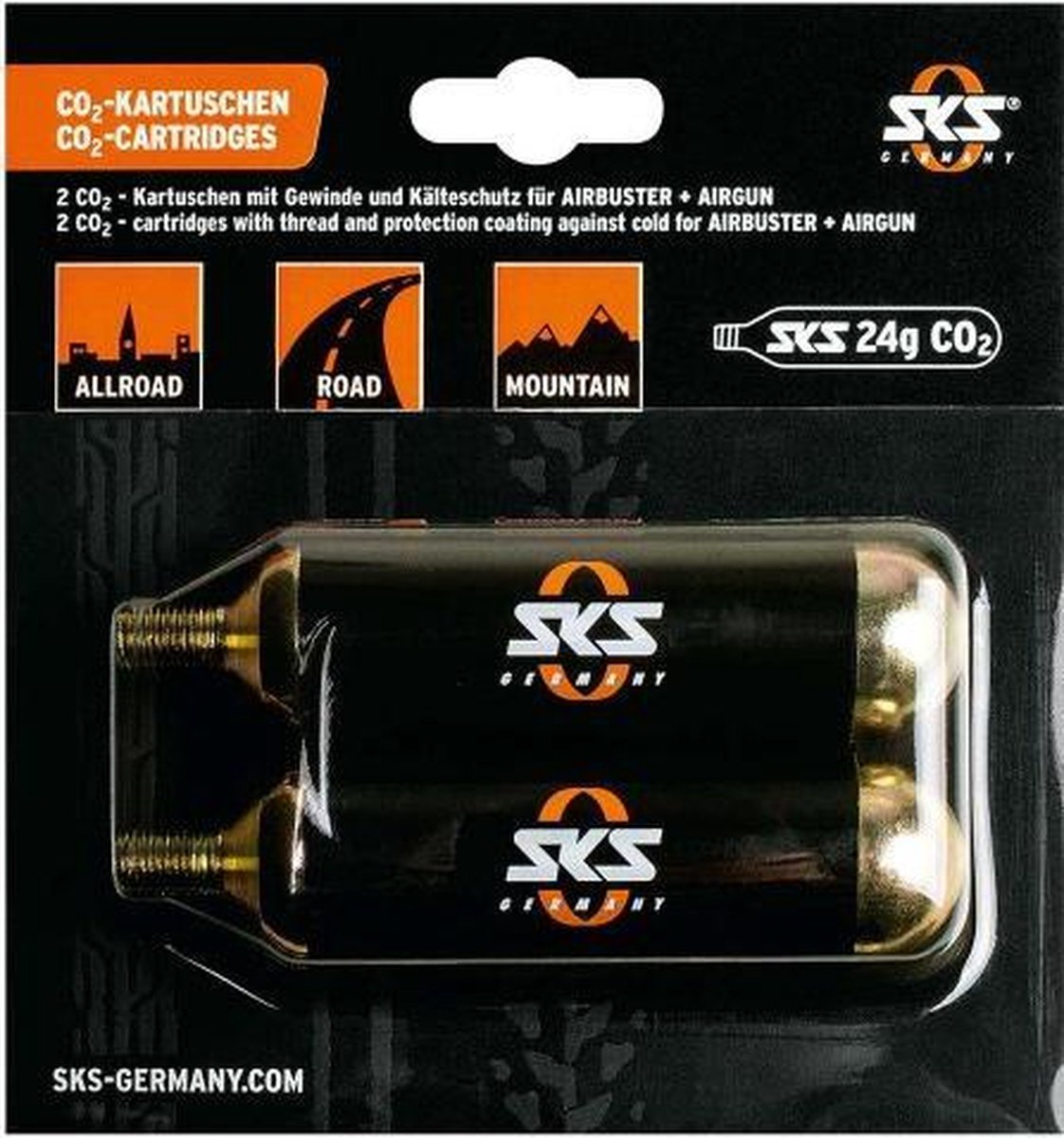 SKS co2 patroon airgun 24 gram 2 stuks
