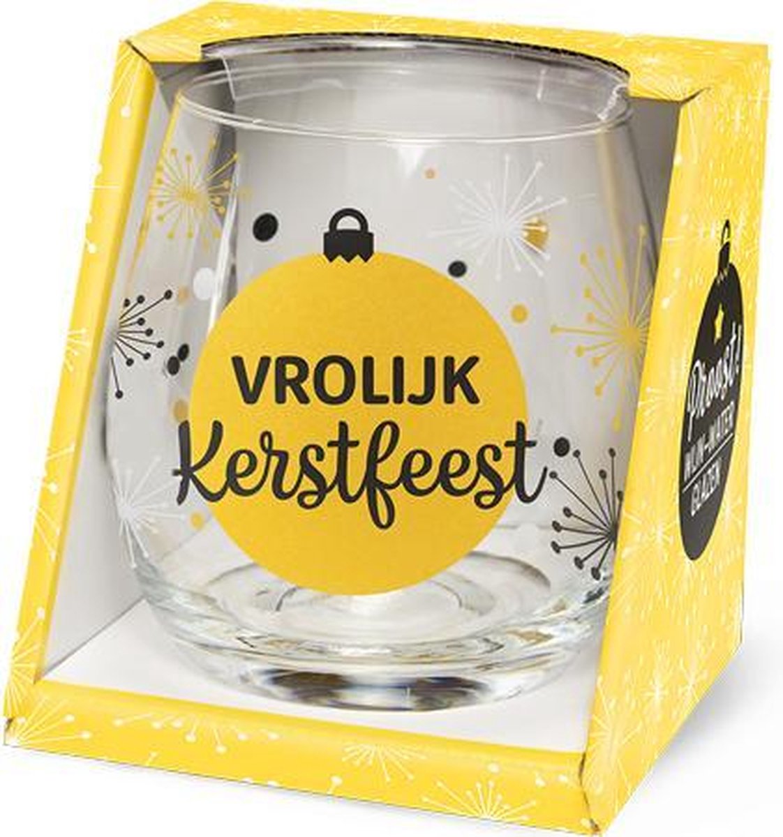 Wijn - Waterglas Vrolijk kerstfeest