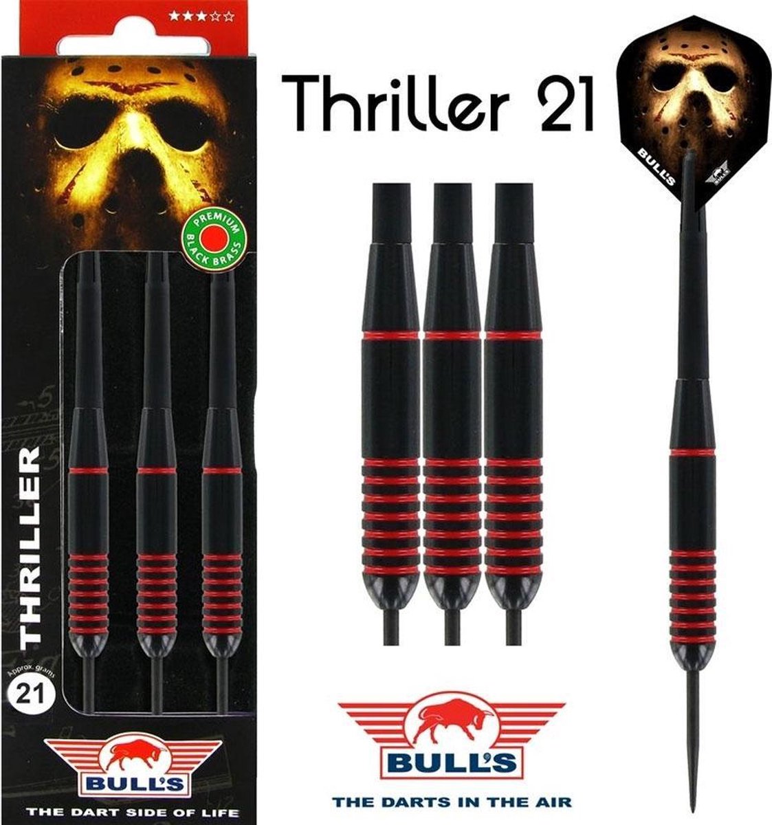 Bull's THRILLER Coated Brass - Dartpijl 21 gram