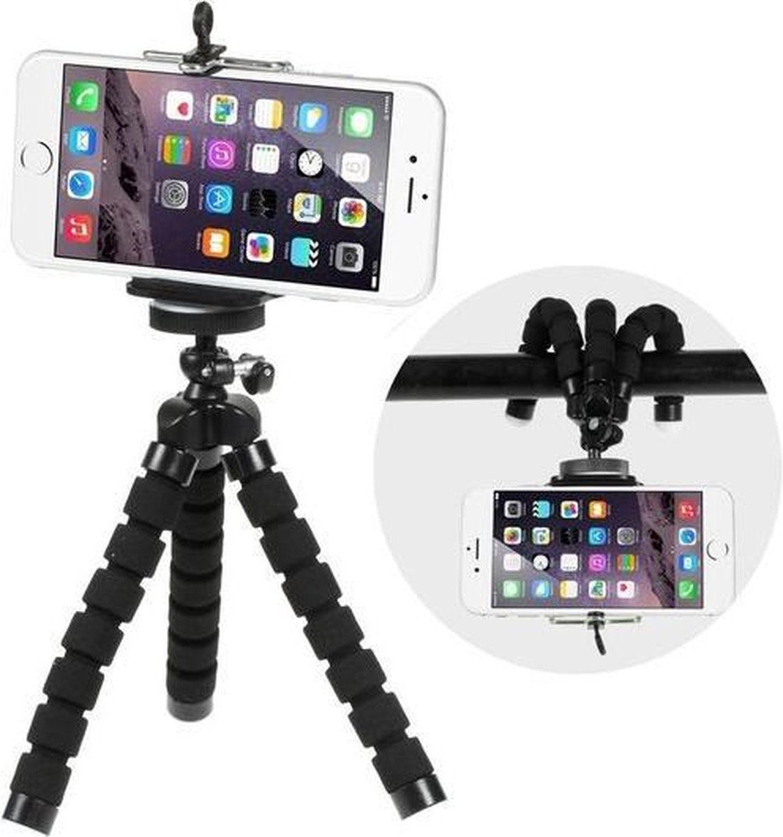 GadgetBay Tripod met anti-slip pootjes Softtripod Universele telefoonhouder