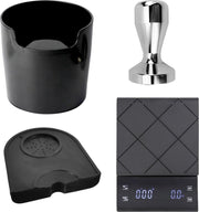 Barista set  - 58mm - zilveren tamper - tampermat - barista weegschaal - uitklopbak
