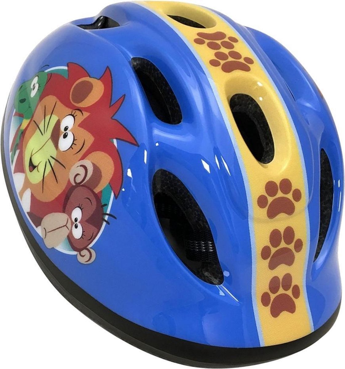Stamp Fietshelm Jungle Animals Junior Blauw Maat 50/56 Cm