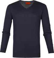 Suitable Merino Pullover Aron Navy - maat L