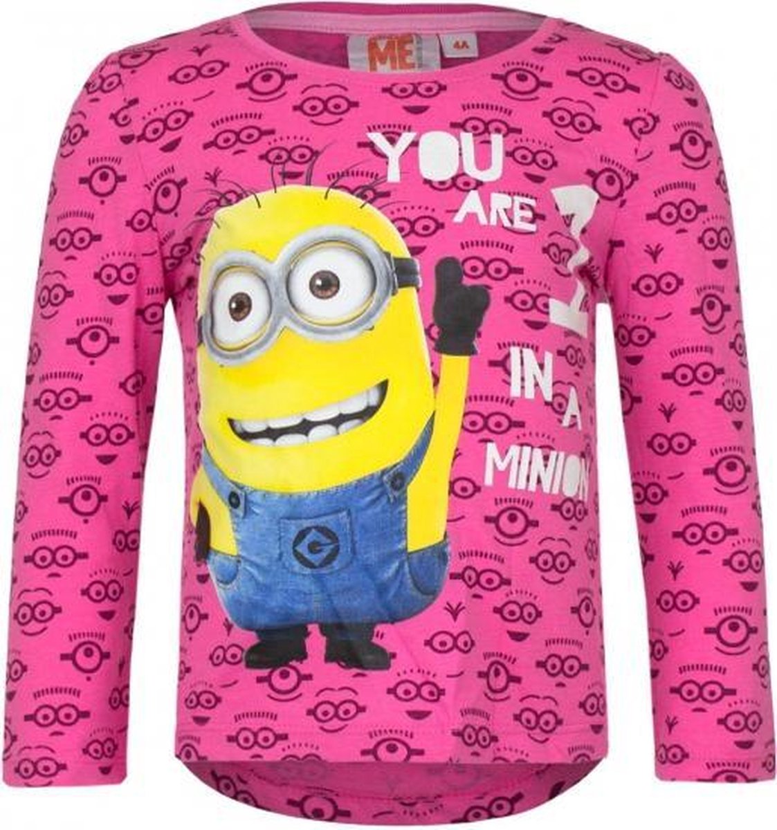 Minion t-shirt fuchsia 128
