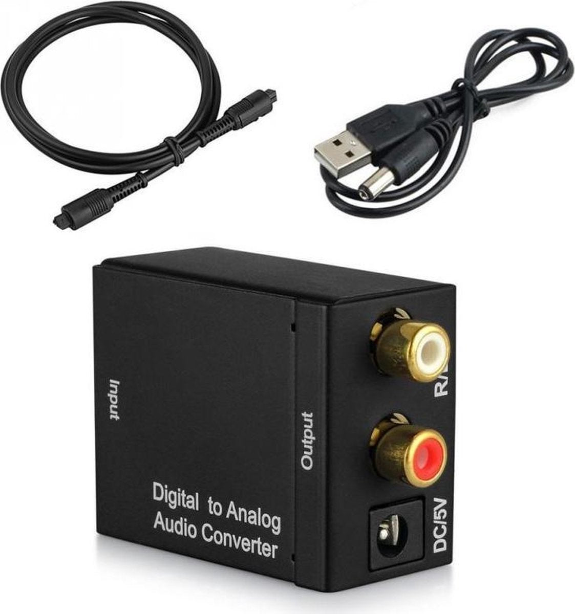 Digital naar Analog Audio Converter box met USB voeding