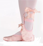 KDA Sports Balletschoenen met linten en splitzool - Satijn Roze - Maat 29