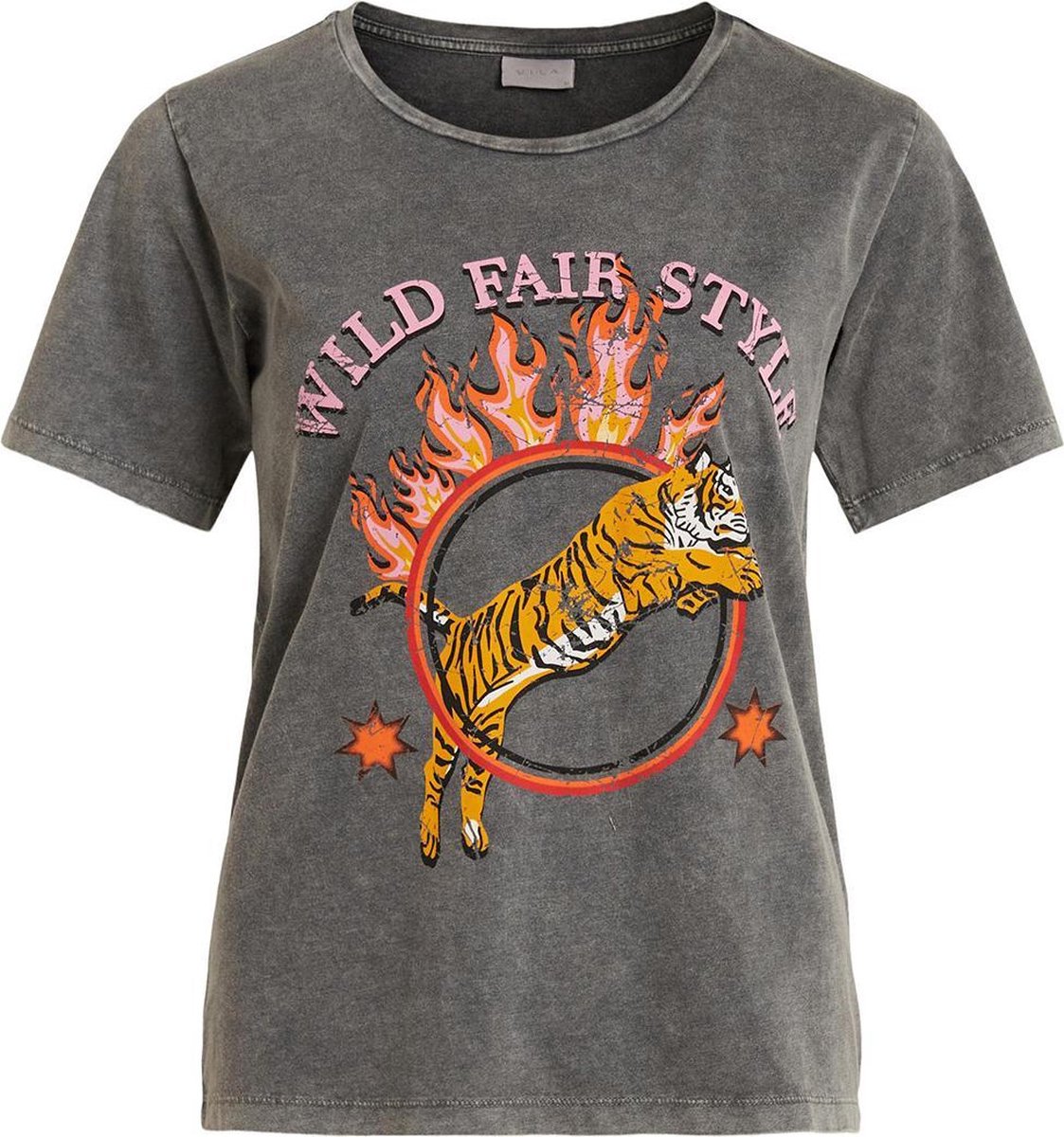 Viwildfair T-shirt/su 14068648 Black/washed