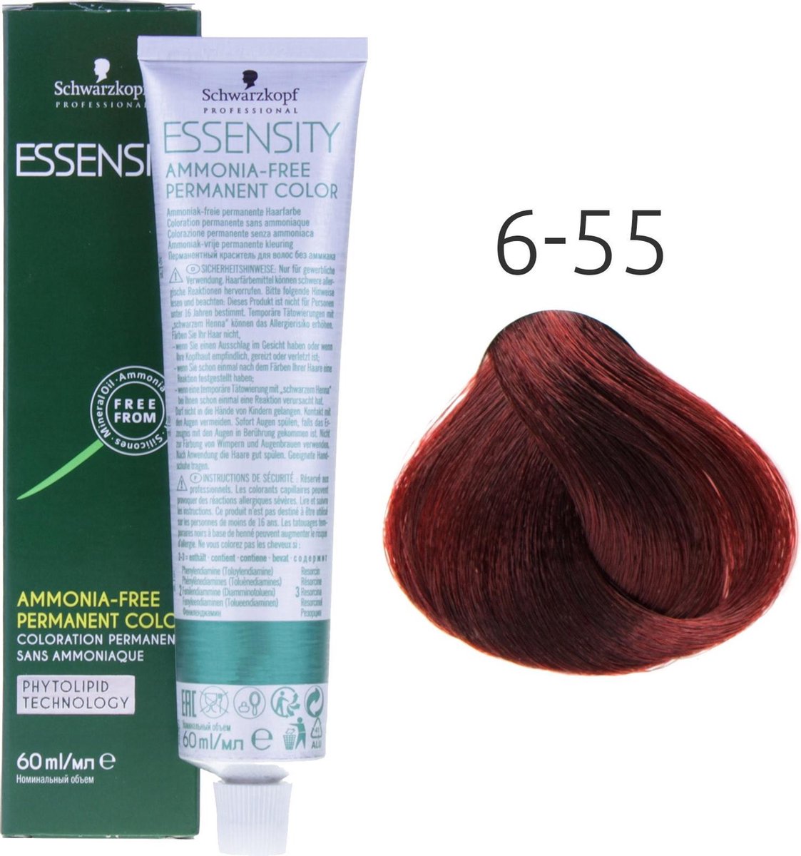 Schwarzkopf - Essensity - Color - 6-55 (M-HO) Donkerblond Goud Extra - 60 ml