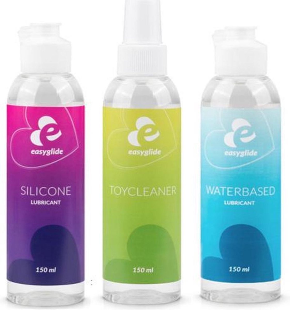 EasyGlide - Play and Clean pakket - 2x Glijmiddel + Toycleaner