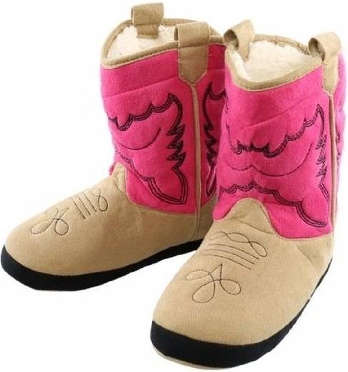 Roze cowboylaars sloffen voor dames Xl (40-42) - pantoffels